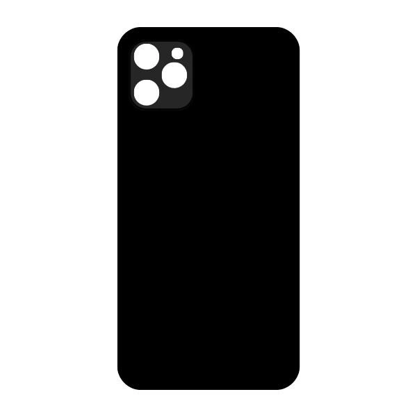 Big Hole Back Cover Glass For IPhone 11 Black A+++